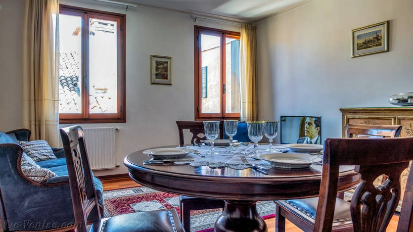 Location Cerchieri Toletta à Venise, le salon salle à manger