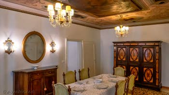 La salle à manger de Goldoni Vista, dans le Sestier de Saint-Marc à Venise.