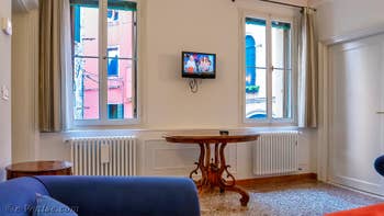 Le salon de Goldoni Vista, dans le Sestier de Saint-Marc à Venise.