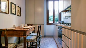 La cuisine de l'appartement Jardin de l'Orto à Venise.