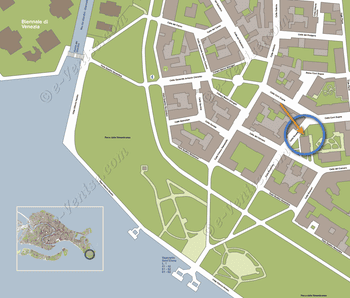 Site plan of Elena's garden in Venice