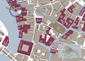 Plan de Situation à Venise du Palazzo Lion