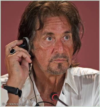 Al Pacino à la Mostra du Cinéma de Venise 68e édition internationale du film