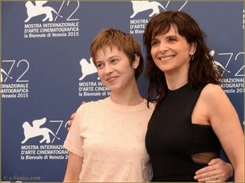 Lou de Laage et Juliette Binoche à la Mostra de Venise, le Festival du Cinéma de Venise 2015