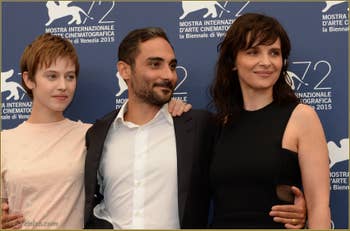 Lou de Laage, Piero Messina et Juliette Binoche à la Mostra de Venise, le Festival du Cinéma de Venise 2015
