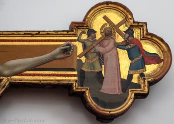 Bernardo Daddi, Crucifixion, huile sur bois et or, 1340-1345,  Galerie de l'Accademia à Florence en Italie