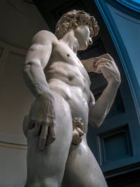 Michel-Ange Buonarroti, David, statue en marbre, 1501-1504, Galerie de l'Accademia à Florence Italie