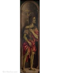 Filippino Lippi, saint Jean-Baptiste, huile sur bois, 1496, Galerie de l'Accadémia à Florence en Italie