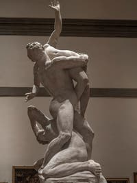 Giambologna, Enlèvement des Sabines, sculpture en plâtre, 1582, Galerie de l'Accadémia à Florence en Italie