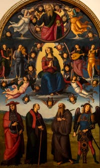 Pietro Perugino, Assomption de la Vierge, huile sur bois, 1500, Galerie de l'Accademia à Florence Italie