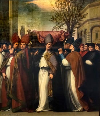 Ridolfo del Ghirlandaio, Translation du corps de saint Zénobe, San Zanobi, huile sur bois, 1516, Galerie de l'Accadémia à Florence en Italie