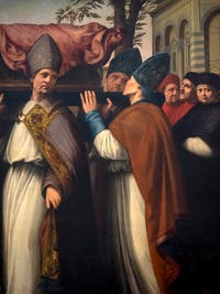 Ridolfo del Ghirlandaio, Translation du corps de saint Zénobe, San Zanobi, huile sur bois, 1516, Galerie de l'Accadémia à Florence en Italie