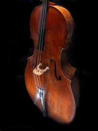 Antonio Stradivarius, Violoncelle du Quintet Médicis fabriqué à Cremone pour le Grand Duc Ferdinand en 1690, Musée des instruments musicaux de la Galerie de l'Accademia à Florence Italie