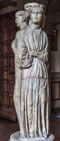 Arnolfo di Cambio, Trois Acolytes, 1265-1267, Musée du Bargello à Florence Italie