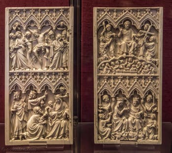 Art Français, Diptyque, Histoire de l'enfance du Christ et de la Passion, XIVe siècle, Musée du Bargello à Florence Italie