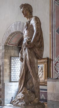 Donatello, David, statue marbre, 1408, Musée du Bargello à Florence Italie
