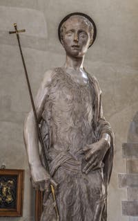 Donatello et Desiderio da Settignano, saint Jean-Baptiste dit Martelli, 1440-1457, Musée du Bargello à Florence Italie