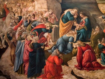 Botticelli, Savonarole et Laurent le Magnifique de Médicis dans l'Adoration des Mages 1490-1500, Galerie des Offices Uffizi Florence Italie