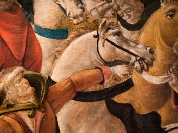 Botticelli, Adoration des Mages 1490-1500, à la galerie des Offices, les Uffizi à Florence Italie