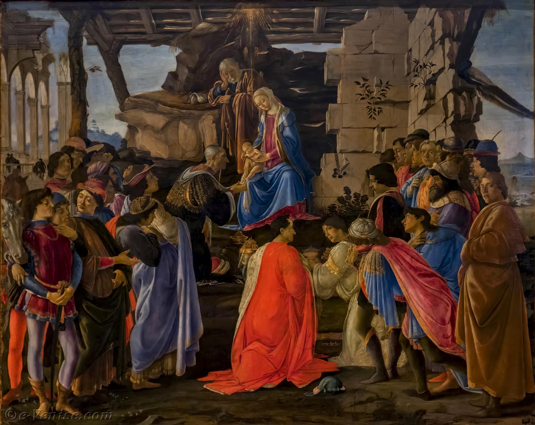 botticelli-annonciation-adoration-mages-couronnement-vierge-grenade