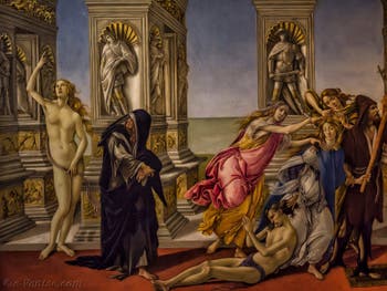 Sandro Botticelli, La Calomnie, 1495-1497, Galerie Offices Uffizi, Florence Italie