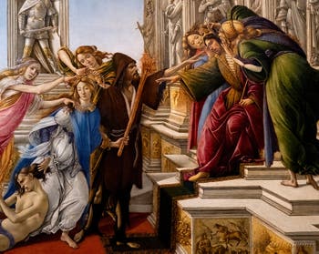 Sandro Botticelli, La Calomnie, 1495-1497, Galerie Offices Uffizi, Florence Italie