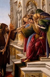 Sandro Botticelli, La Calomnie, 1495-1497, Galerie Offices Uffizi, Florence Italie