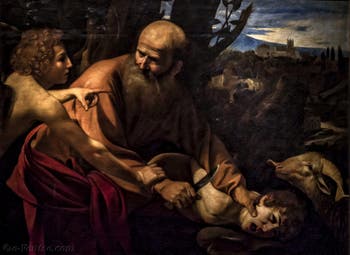 Le Caravage Michelangelo Merisi, Sacrifice d'Isaac, 1603, Galerie Offices Uffizi, Florence Italie