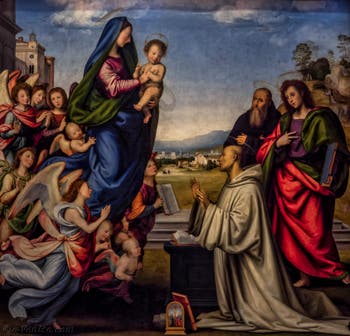 Fra Bartolomeo, Vision de saint Bernard, 1504-1507, Galerie des Offices Uffizi à Florence en Italie