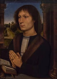 Hans Memling, portrait de Benedetto Portinari, 1487, à la Galerie des Offices, les Uffizi à Florence en Italie