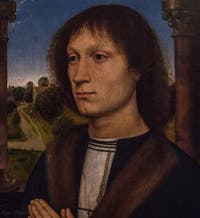 Hans Memling, portrait de Benedetto Portinari, 1487, à la Galerie des Offices, les Uffizi à Florence en Italie