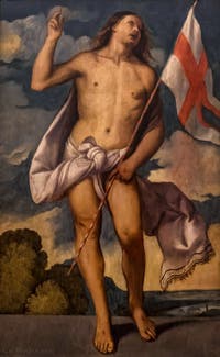 Le Titien, Christ ressuscité, 1510, Galerie Offices Uffizi, Florence Italie