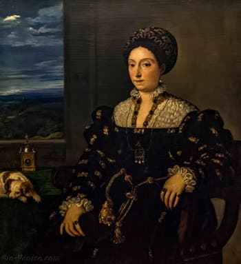 Le Titien, Portrait d'Eleonora Gonzaga della Rovere, 1536-1538, Galerie Offices Uffizi, Florence Italie