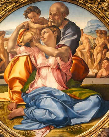 Michel-Ange Buonarroti, Sainte Famille Tondo Doni, 1507, Galerie Offices Uffizi, Florence Italie