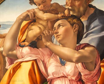 Michel-Ange Buonarroti, Sainte Famille Tondo Doni, 1507, Galerie Offices Uffizi, Florence Italie