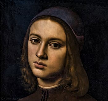 Perugino, Portrait d'un jeune homme, 1494, à la Galerie des Offices, les Uffizi à Florence en Italie