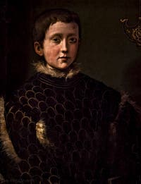 Ghirlandaio Ridolfo Bigordi, Portrait de Cosimo Ier enfant, 1531, Galerie Offices Uffizi, Florence Italie
