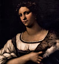 Sebastiano del Piombo, Portrait de Femme, La Fornarina, 1512, à la Galerie des Offices, les Uffizi à Florence en Italie