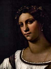 Sebastiano del Piombo, Portrait de Femme, La Fornarina, 1512, à la Galerie des Offices, les Uffizi à Florence en Italie