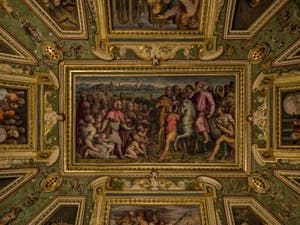 Giorgio Vasari, le Retour d'exil de Cosme l'Ancien, Palazzo Vecchio à Florence Italie
