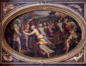 Giorgio Vasari, Les Sabines font la paix entre leur peuple et les Romains, Palazzo Vecchio à Florence en Italie.