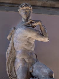 Michel-Ange, le Génie de la Victoire ou Le Vainqueur, dans la Salle des Cinq-Cents du Palazzo Vecchio à Florence en Italie