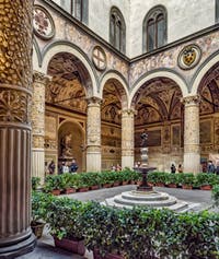 Andrea Verrocchio, Francesco Ferruci, Fontaine du Cortile di Michelozzo, 1555, Palazzo Vecchio, Florence Italie