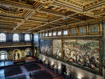 La Salle des Cinq Cents, dei Cinquecento, Palazzo Vecchio à Florence en Italie