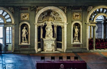 La Salle des des Audiences de la salle Cinq Cents, dei Cinquecento, Palazzo Vecchio à Florence en Italie