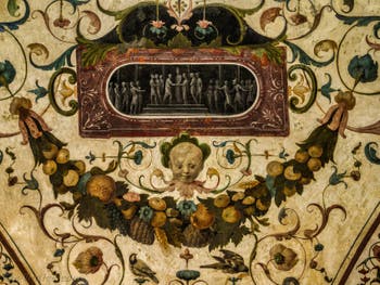 Ridolfo del Ghirlandaio, les fresques de la Chambre Verte, 1540-1542, Palazzo Vecchio, Florence Italie