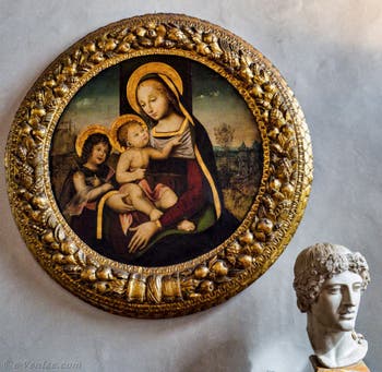 Peintre Toscan, Vierge à l'Enfant et saint Jean enfant, XVIe, Palazzo Vecchio, Florence Italie