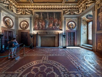 Giorgio Vasari, Giovanni Stradano, Salle Giovanni de Médicis, Pape Léon X, Palazzo Vecchio à Florence Italie