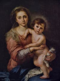 Bartolomé Esteban Murillo, Vierge à l'Enfant, 1650-1655, Galerie Palatina Pitti, Florence Italie