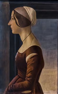 Botticelli, Portrait de Femme, la Belle Simonetta, 1485-1490, Galerie Palatina Pitti, Florence Italie
